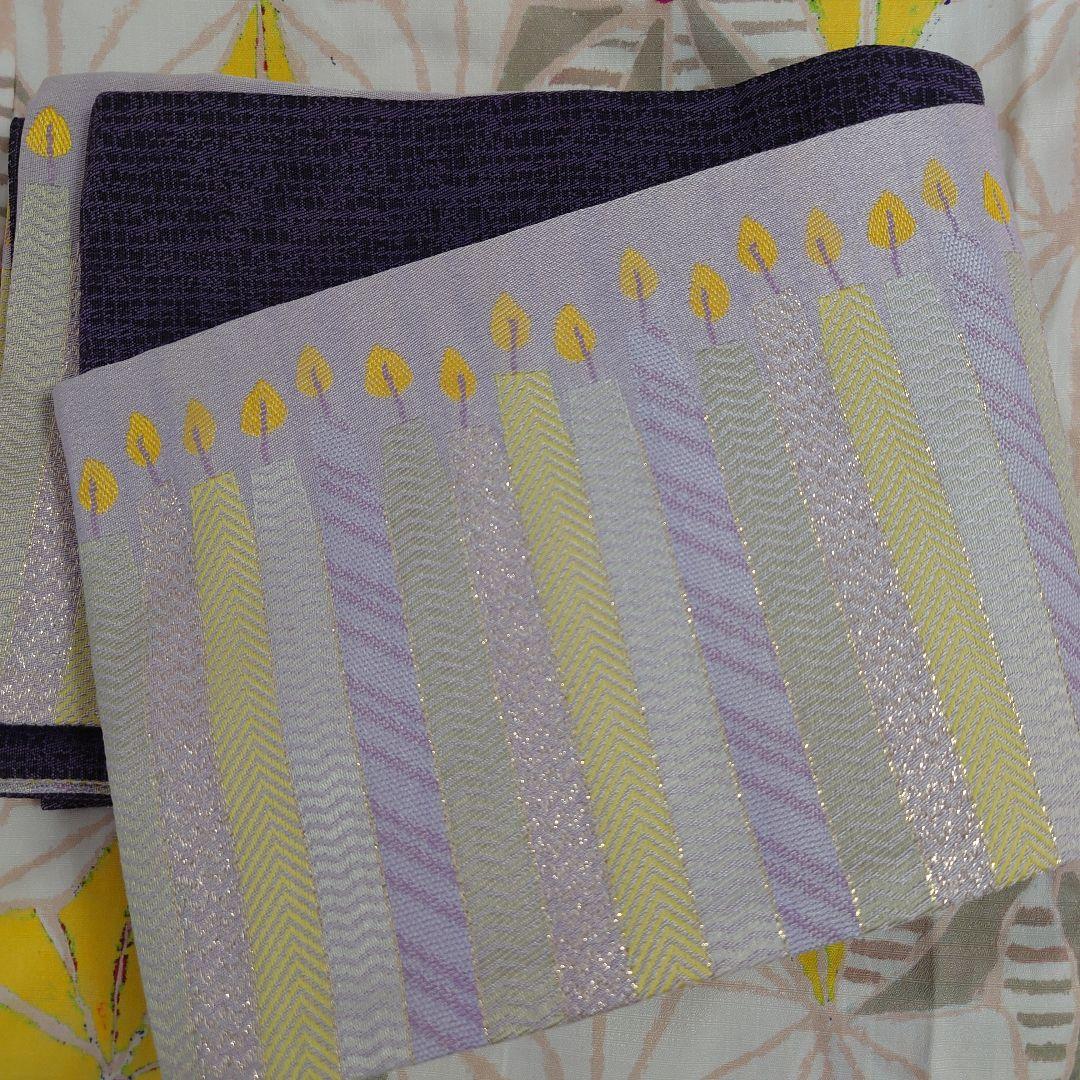 ふりふ 夏 浴衣 着物 花柄 麻の葉 黄色 (浴衣＋帯＋帯締め3点セット)