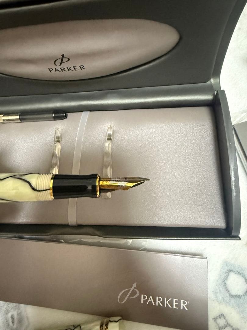 パーカー デュオフォールド パール＆ブラック センテニアル 18k