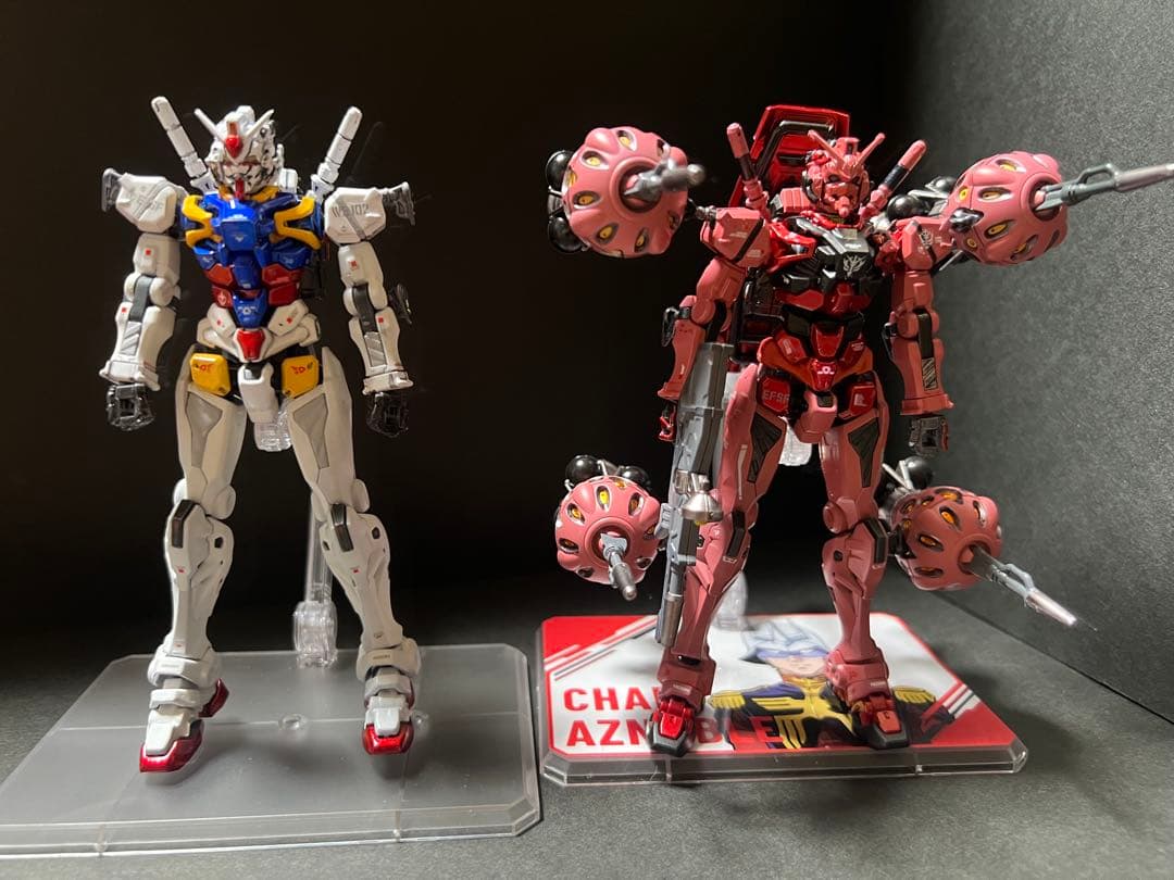 HG 1/144 赤いガンダム　白いガンダム　塗装完成品2機セット
