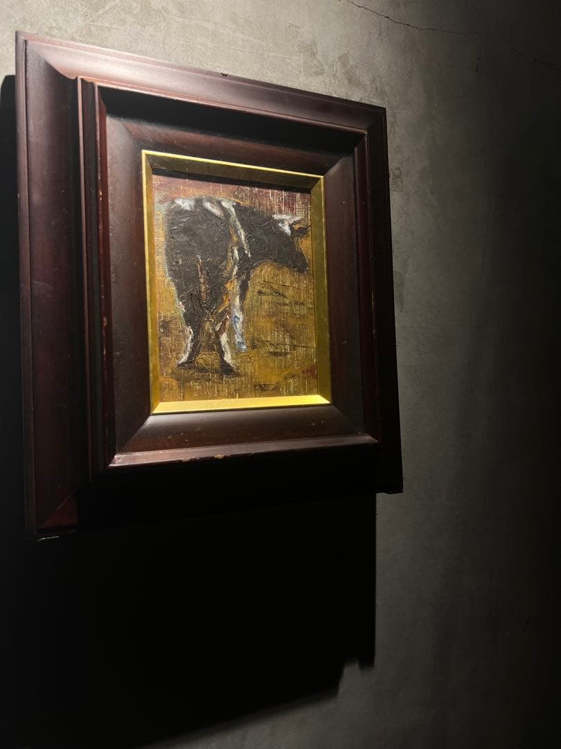 肉質画【牛】油彩画