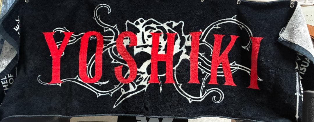YOSHIKI フェイスタオル X JAPAN 日本製 ビジュアルショック ロゴ
