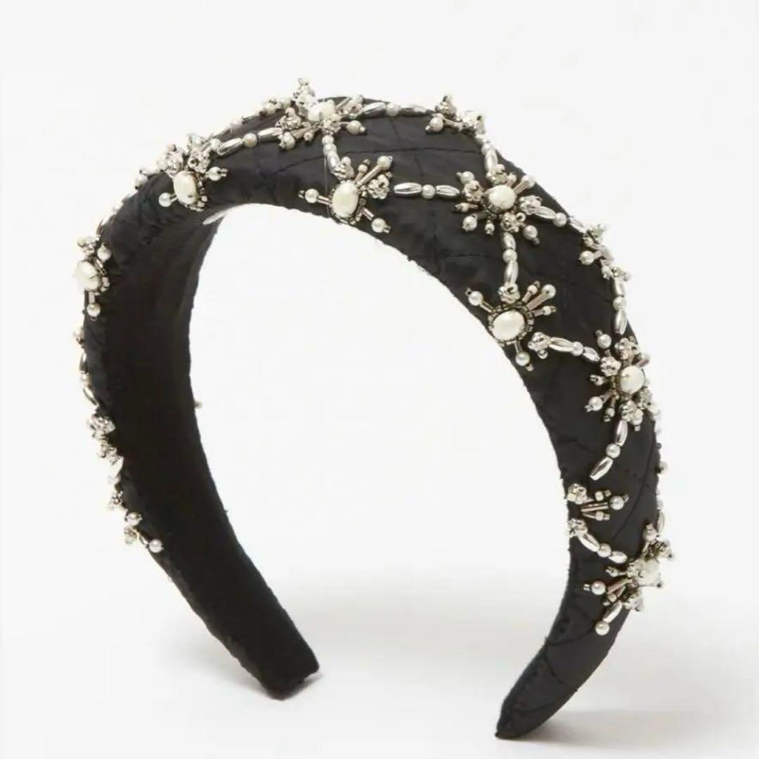 【8月限定値下げ】tanaka daisuke 黒 パール装飾ヘアバンド