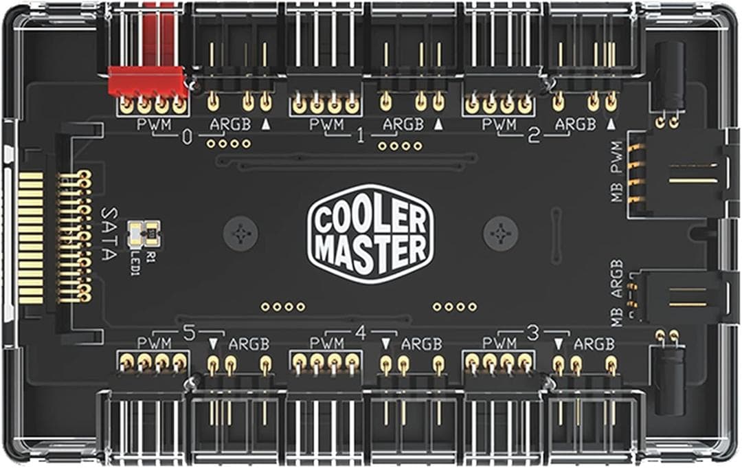 COOLER MASTER CPU水冷クーラー白＆ファン増設用ハブ セット