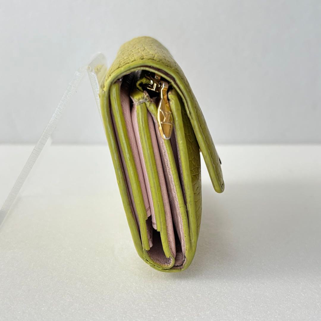 ルイヴィトン 財布　カプシーヌ　三つ折り　ミニウォレット イエロー　黄緑