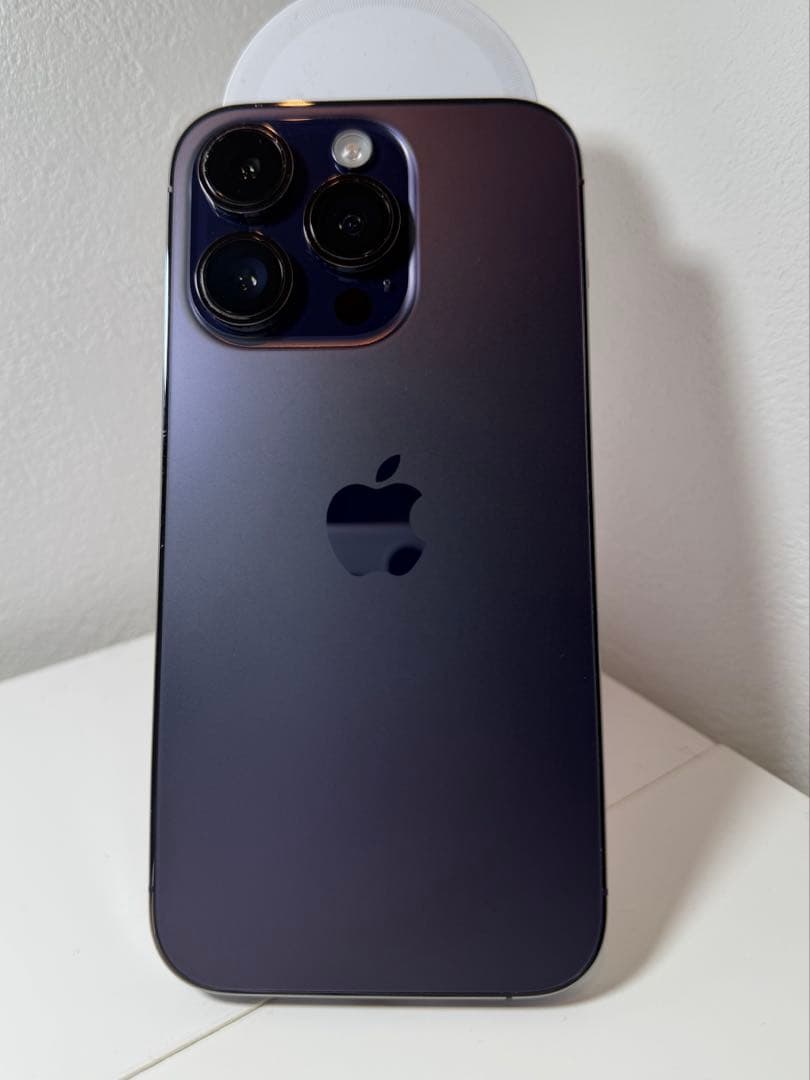 【美品】Apple iPhone 14 Pro ディープパープル 128GB