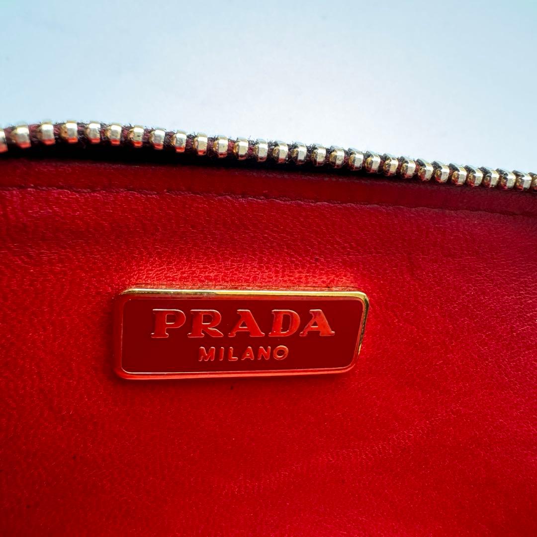 【美品】 PRADA プラダ ラウンドファスナー 財布 ケース 小銭入れ