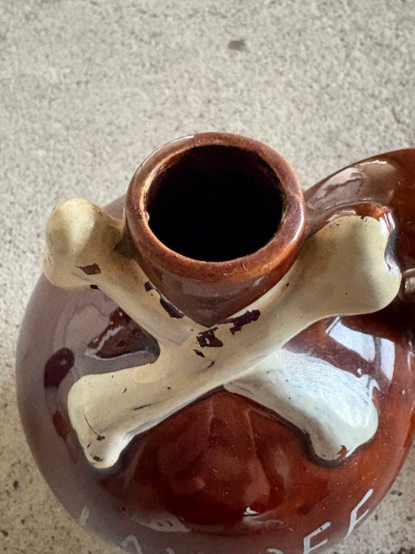 【希少】50年代スカルデキャンタ　陶器　ヴィンテージ　ミッドセンチュリー