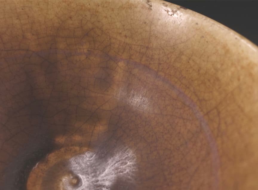 【古瀬戸】時代 瀬戸灰釉彫文　茶碗　唐津　桃山陶　李朝　宋代　珠光青磁　青瓷