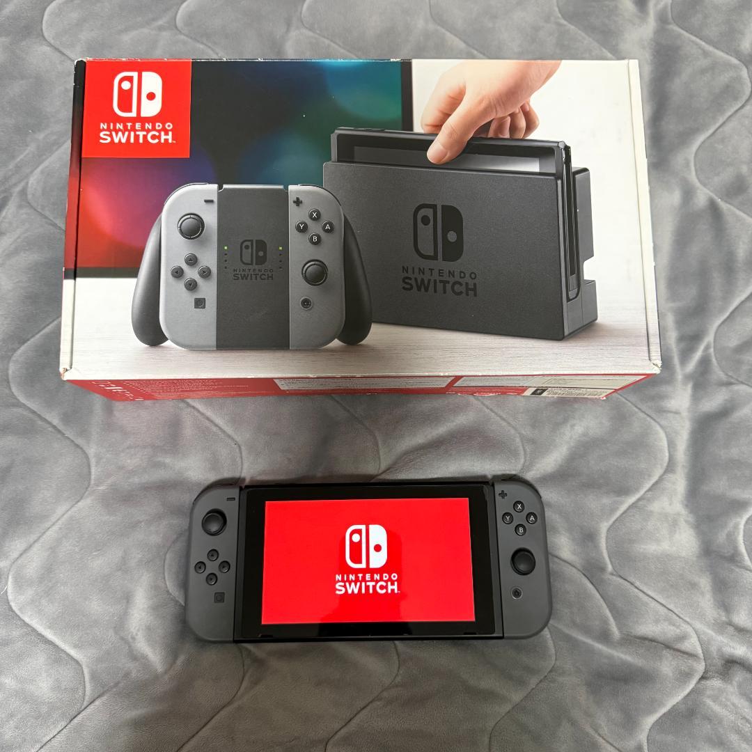 Nintendo Switch 本体 グレー 初期型 未対策機 おまけ付き