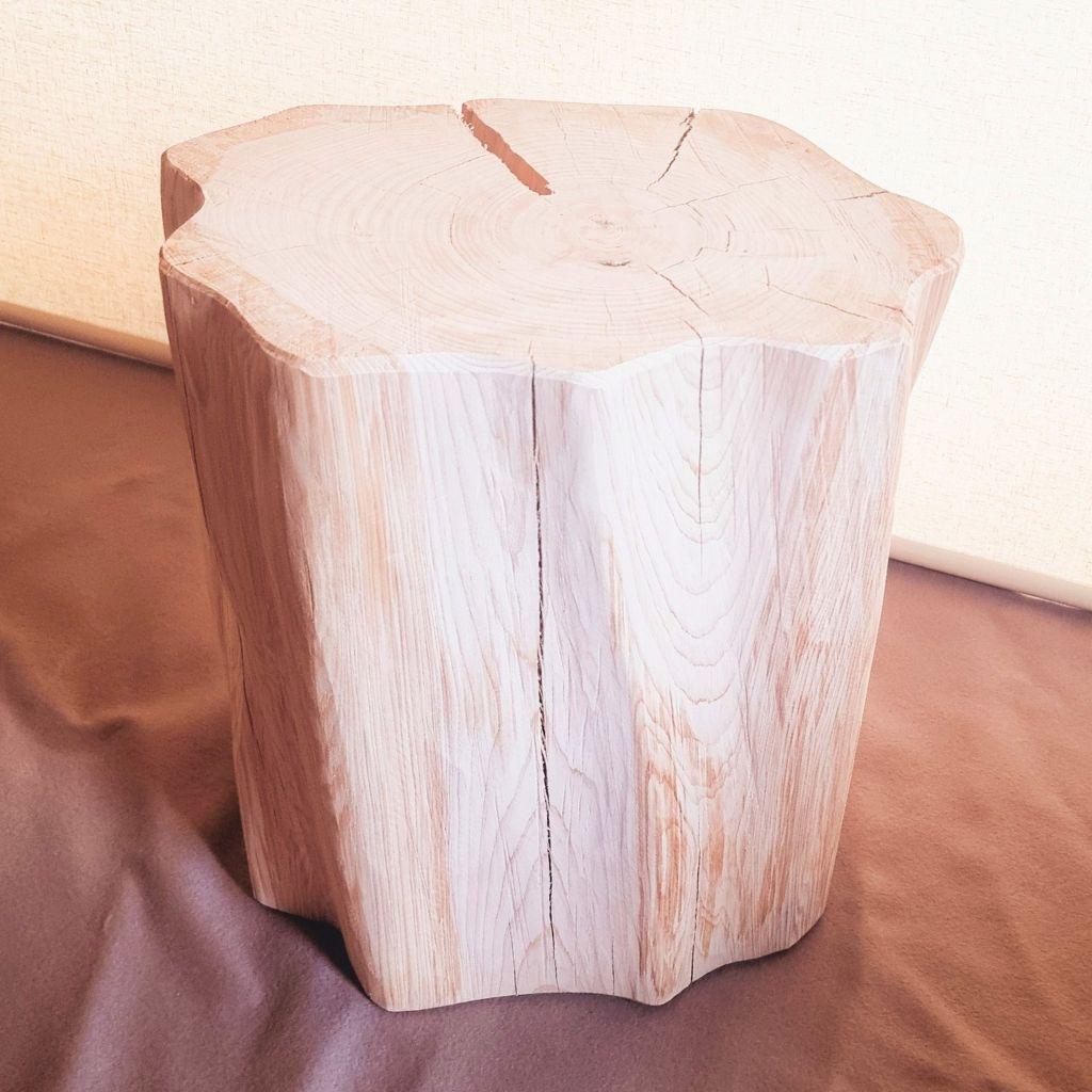 天然アロマ 根元末広がり 切株スツール・テーブル・無垢無塗装・オーガニック