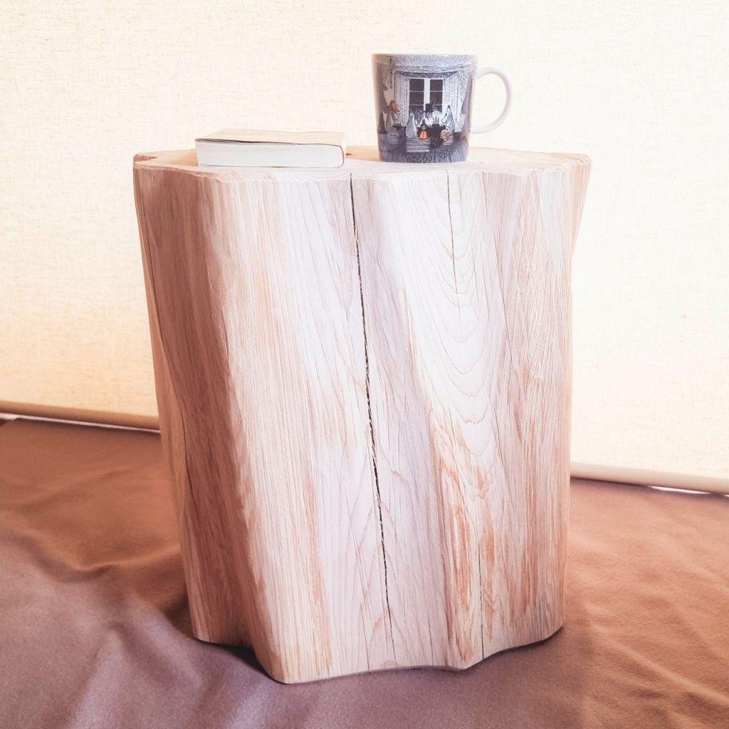 天然アロマ 根元末広がり 切株スツール・テーブル・無垢無塗装・オーガニック