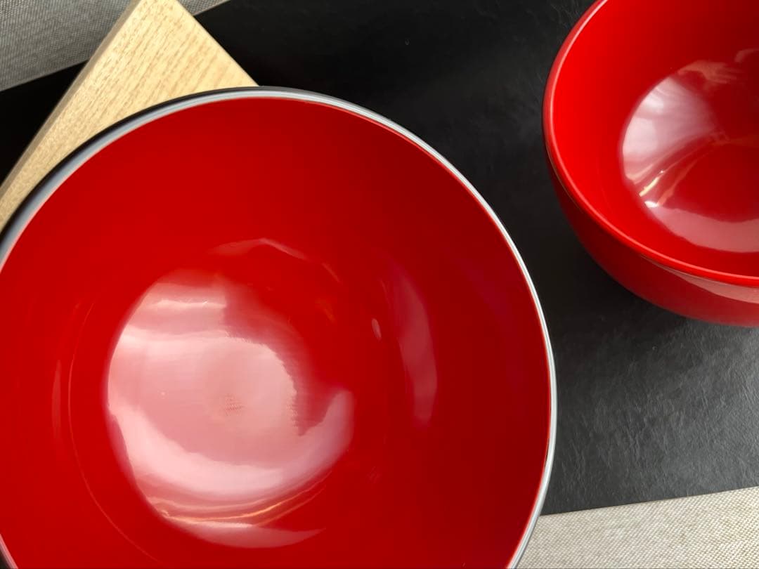 輪島塗　合鹿椀[ごうろくわん] 天然木　漆塗り　お椀　2点