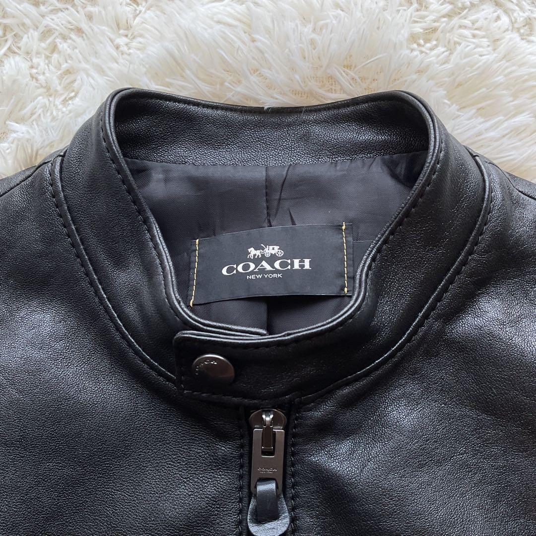 美品✨COACH レザージャケット　シングルライダース　M ブラック　88799