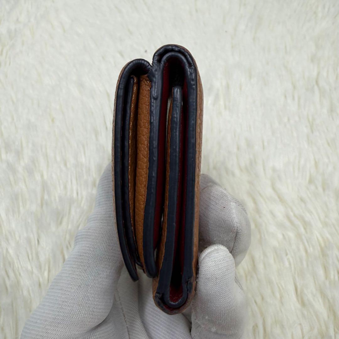 ✨美品✨ロエベ　三つ折り財布　トライフォールドウォレット　ブラウン　アナグラム