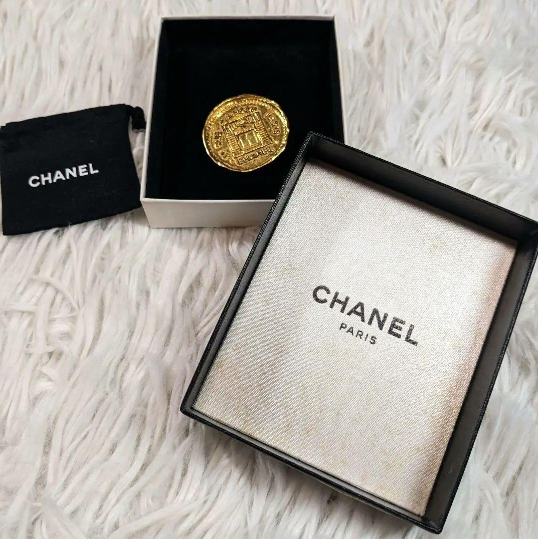 【箱・袋付き】美品　CHANEL　シャネル　ゴールドブローチ　アクセサリー