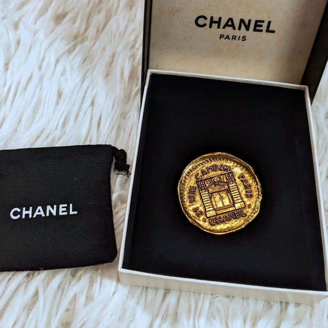 【箱・袋付き】美品　CHANEL　シャネル　ゴールドブローチ　アクセサリー