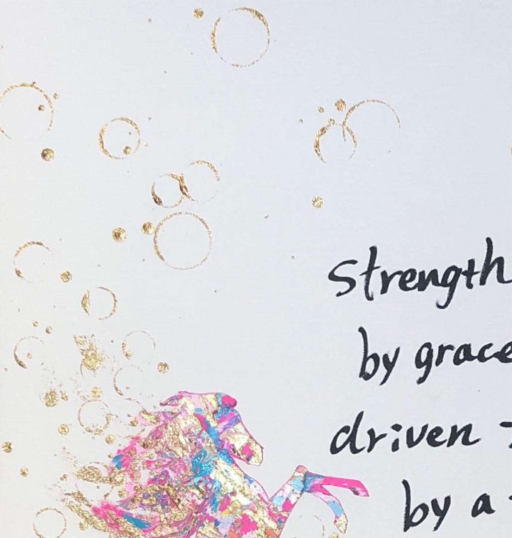 絵画　油絵　原画　一点物　馬　スタイリッシュ　アート　インテリア　F8