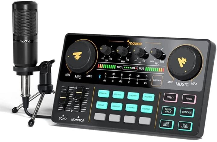 オーディオミキサー オーディオインターフェース Mixerポッドキャストステレオ