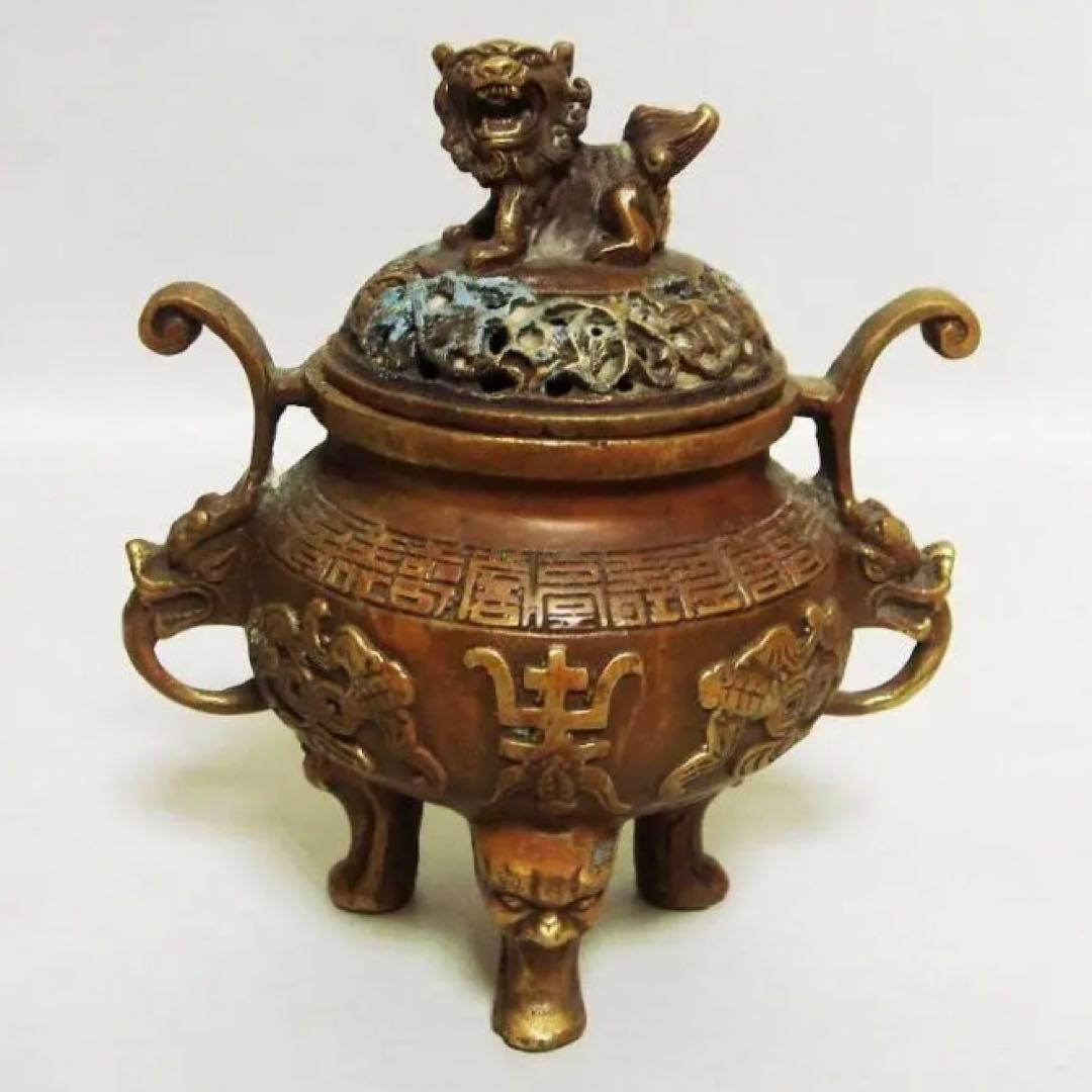 162『中国美術 唐銅 香炉』康煕御制　/骨董品 古美術 古道具 アンティーク