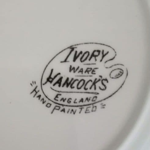 逸品　英国　サムソンハンコック　ケーキ皿　飾り皿　アイボリーウェア　1930年製