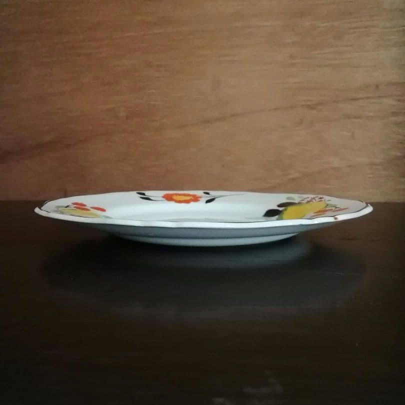 逸品　英国　サムソンハンコック　ケーキ皿　飾り皿　アイボリーウェア　1930年製