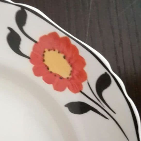 逸品　英国　サムソンハンコック　ケーキ皿　飾り皿　アイボリーウェア　1930年製