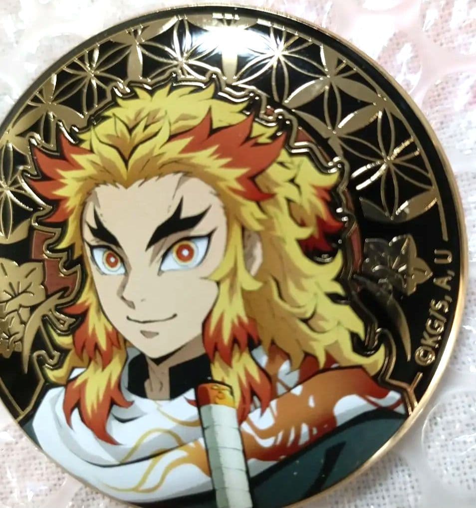 鬼滅の刃 AGF2022 レリーフメタル缶バッジ 煉獄杏寿郎 れんごくさん