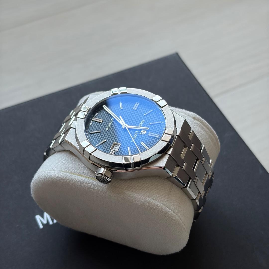 モーリス・ラクロア アイコン オートマチック 42mm ブルー 純正革ベルト付