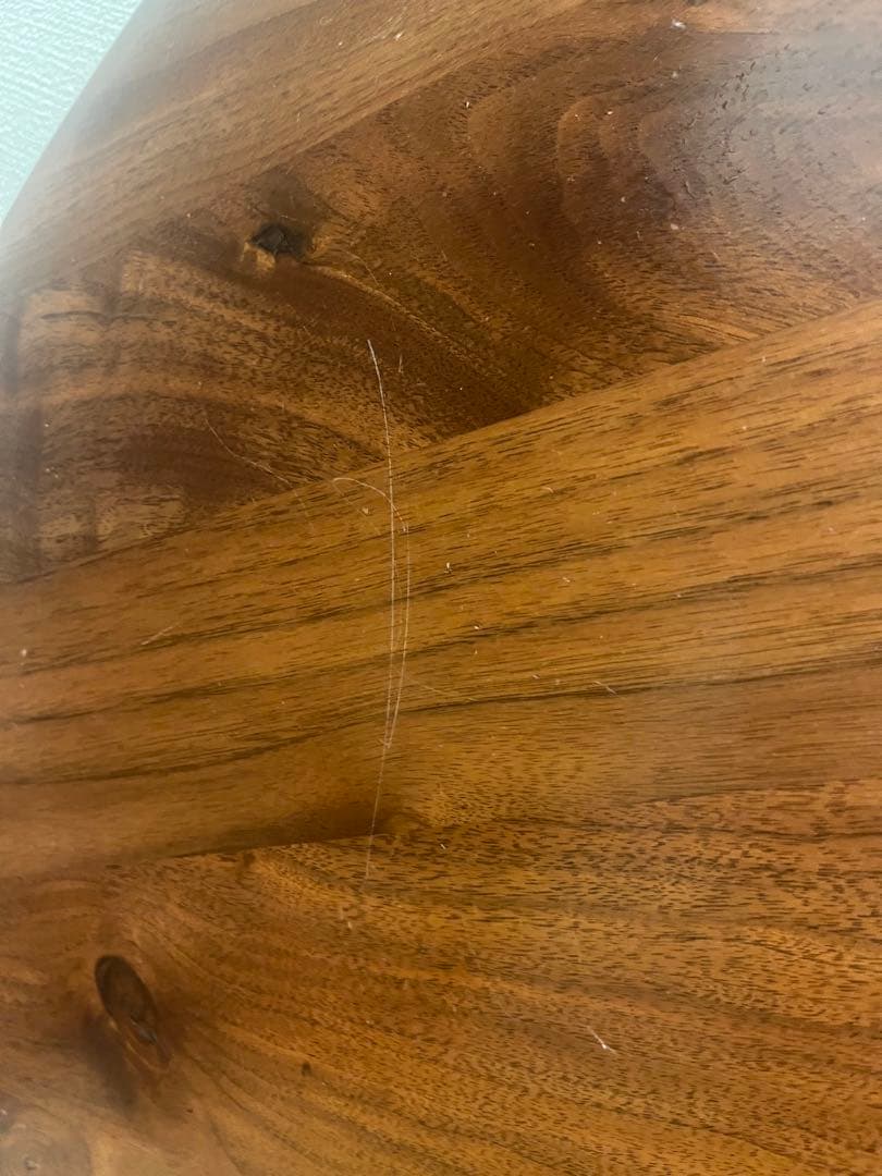 円形木製テーブル ウォールナット 直径100cm