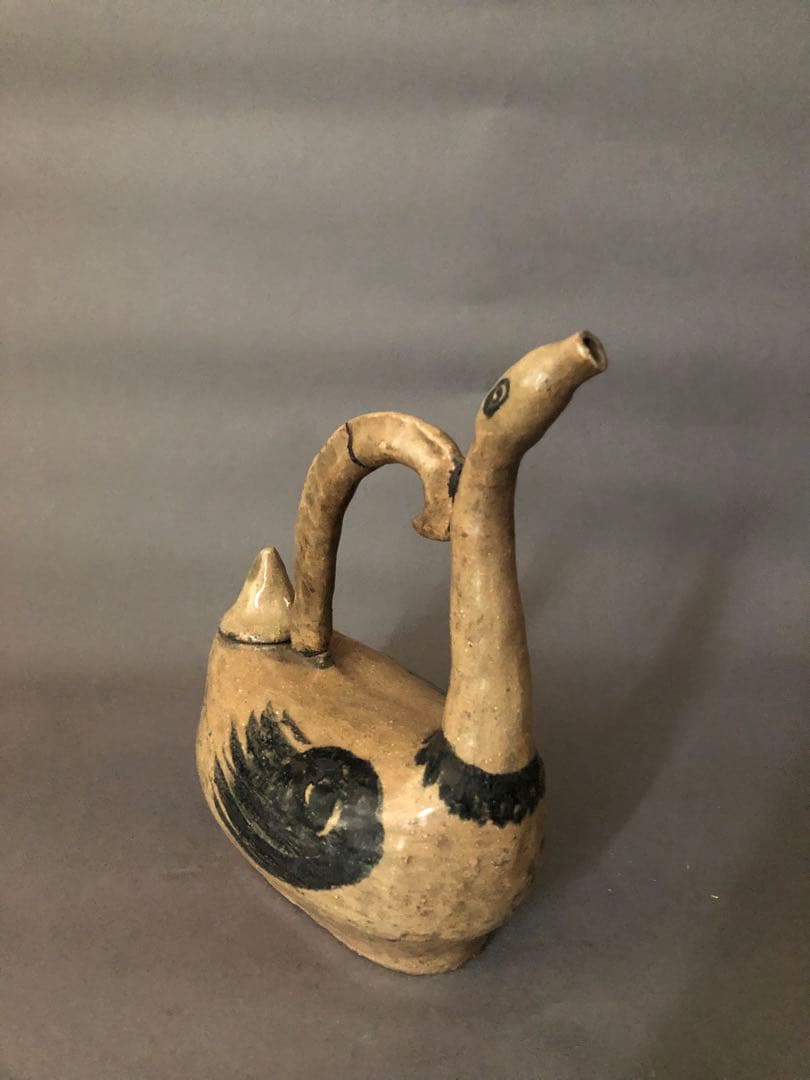 アンティーク　陶器　鳥の水差し　骨董