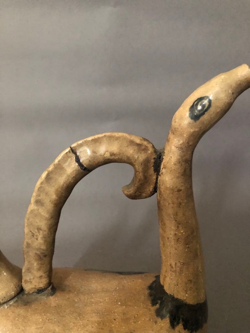 アンティーク　陶器　鳥の水差し　骨董