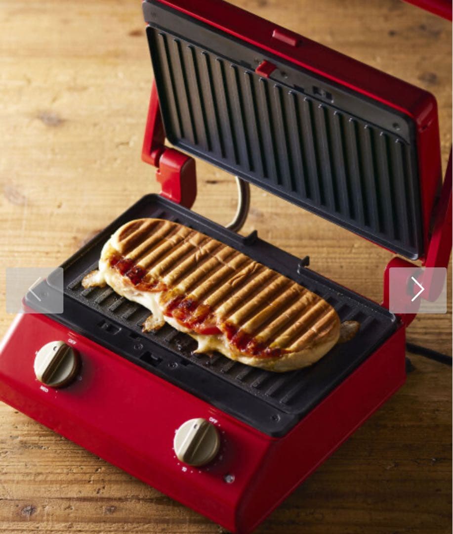 新品・未開封【BRUNO】グリルサンドメーカー ダブル レッド
