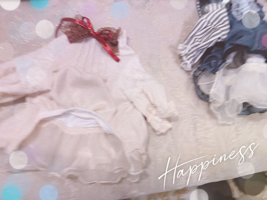 B446.pon2pan2☆犬☆オーダー☆生成りニットスモックワンピ