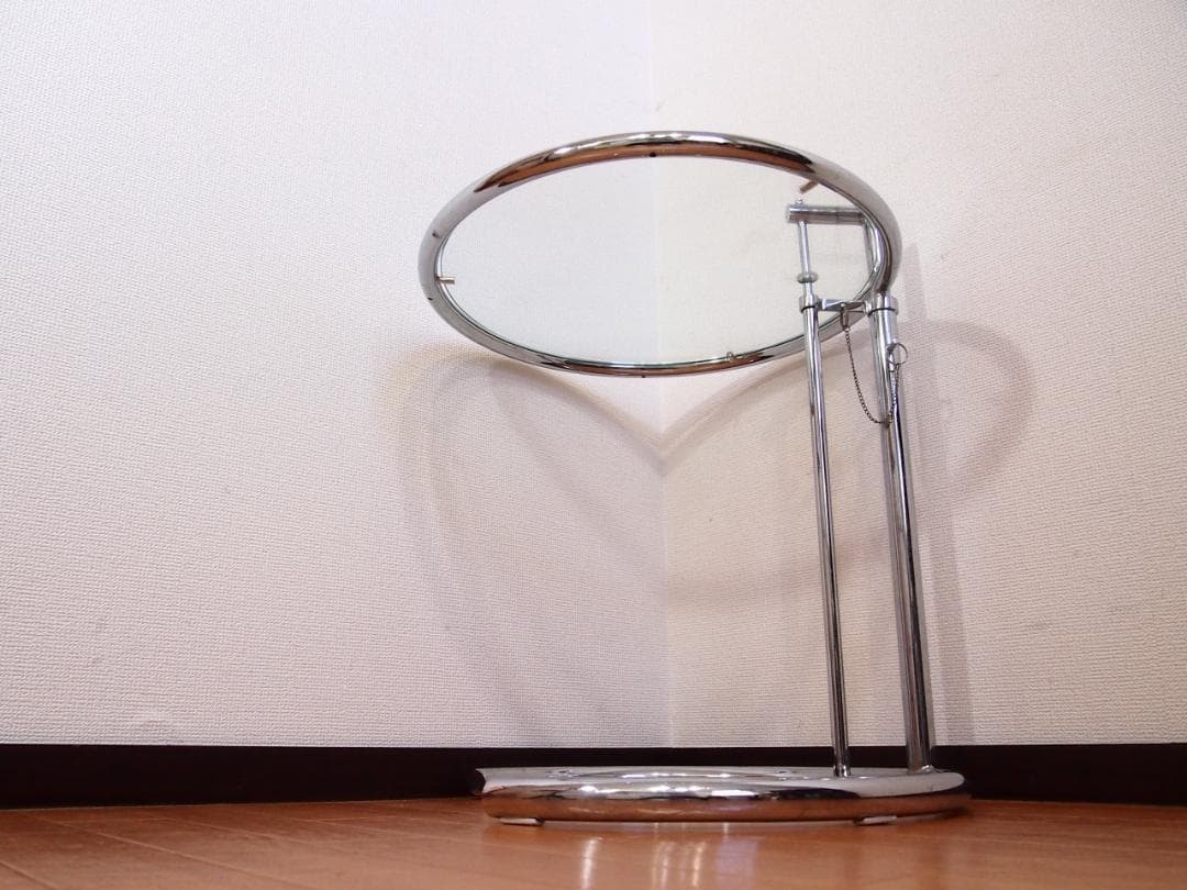 【良品】高さ調節可能 強化ガラス サイドテーブル/丸テーブル/飾り台 モダン家具