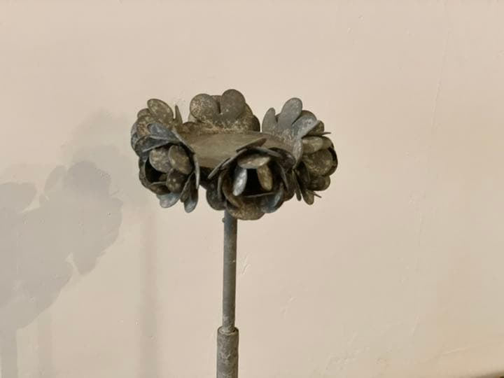 キャンドルスタンド　グレー　シャビー　花　置物　キャンドルホルダー　バラ 18