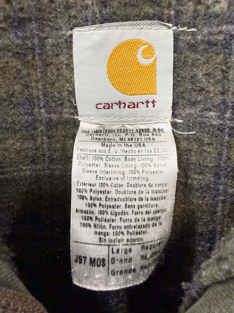 カーハートデトロイトジャケット　J97 MOS