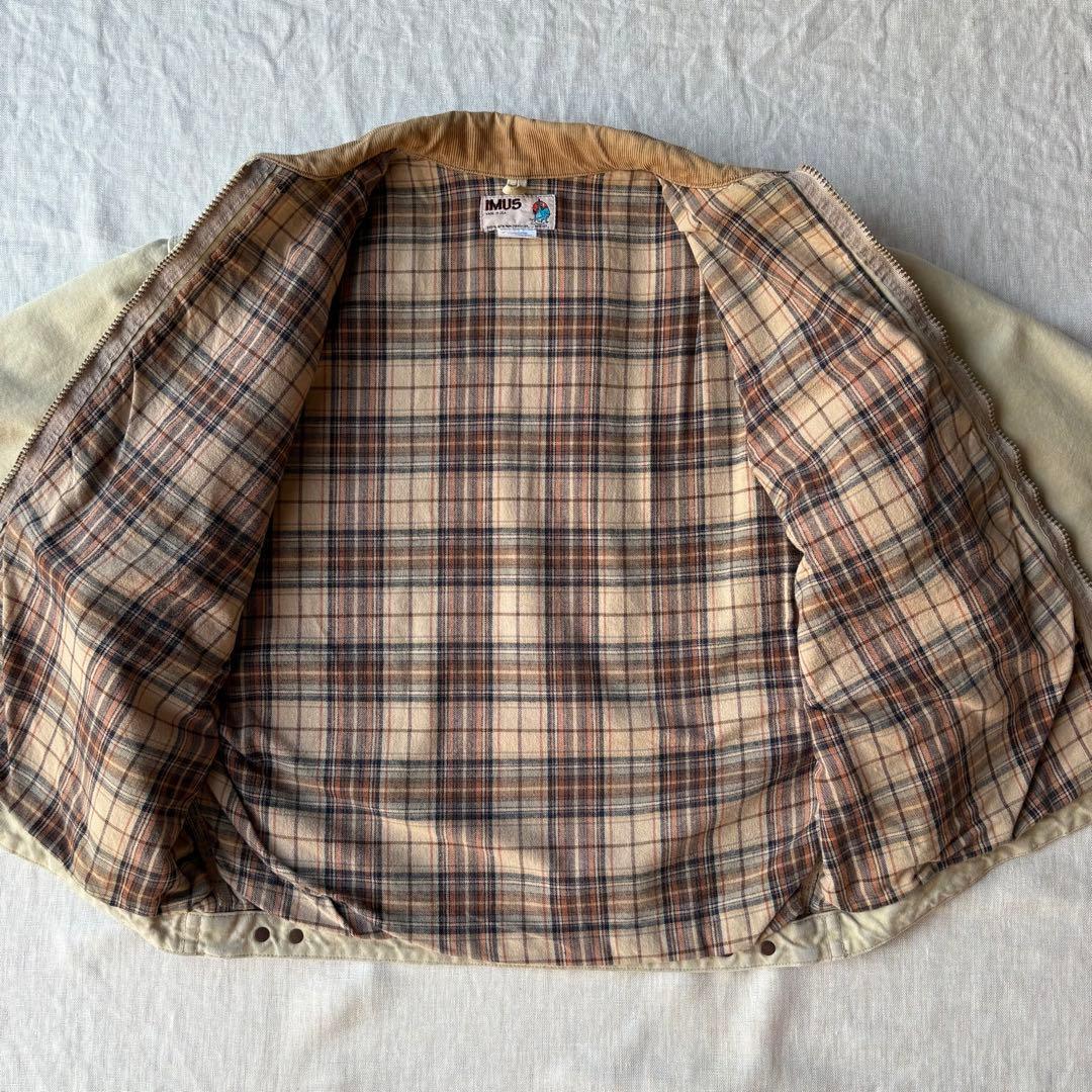 USA製 IMUS デトロイトジャケット 裏地チェックネル ワークジャケット L