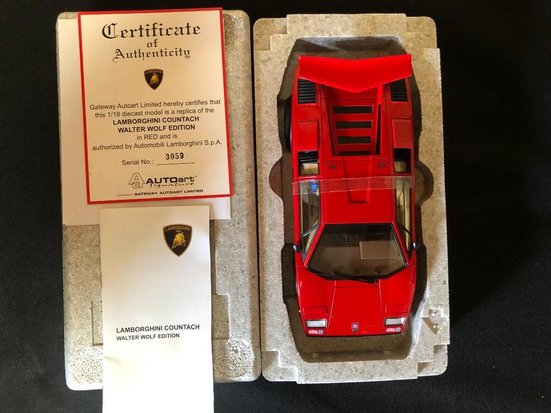 自動車 Autoart 1/18 Lamborghini Countach Red