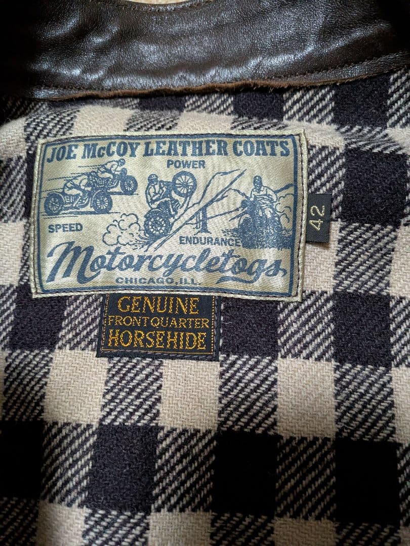 joe mccoy シングルライダース ホースハイド　サイズ　42