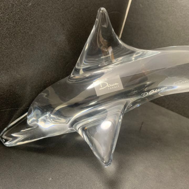 DAUM France ドーム クリスタルガラス　ドルフィン　イルカ 置物