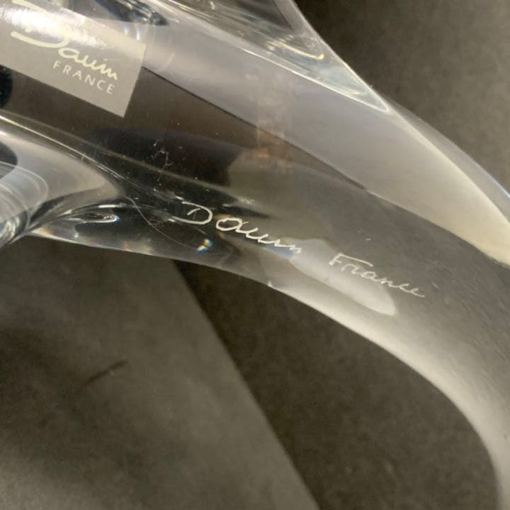 DAUM France ドーム クリスタルガラス　ドルフィン　イルカ 置物