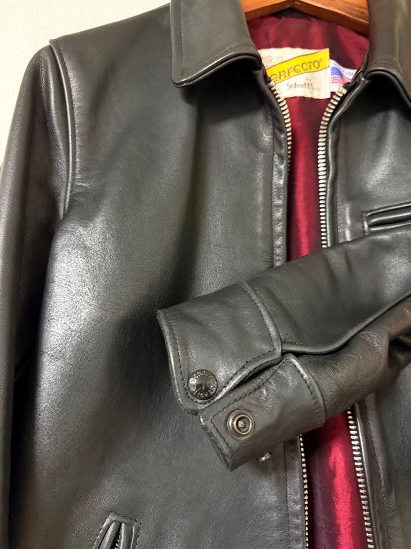 schott×united arrowsレザーシングルライダース 38