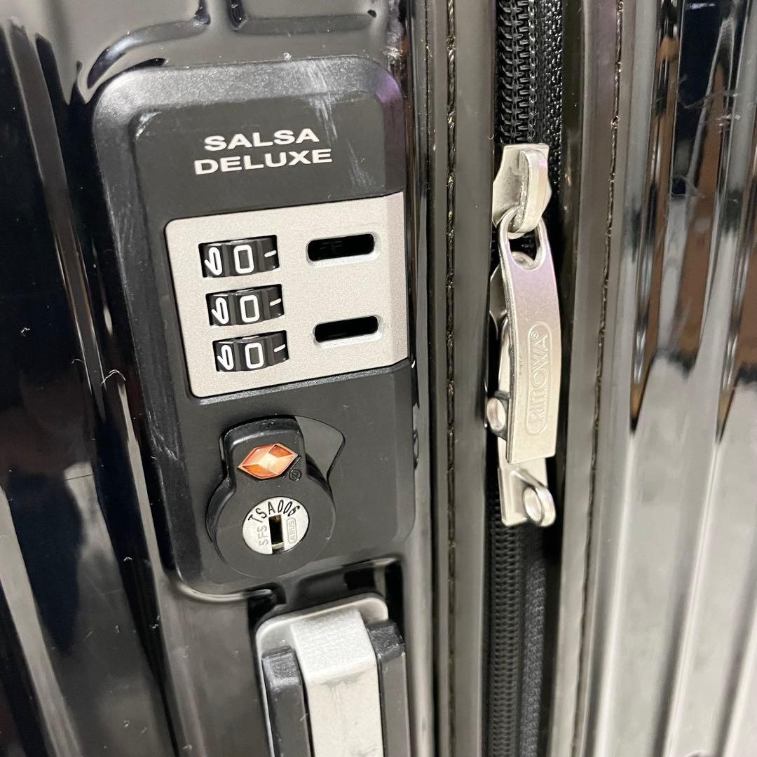 【美品】リモワ サルサデラックス 52L ブラック 4輪 スーツケース