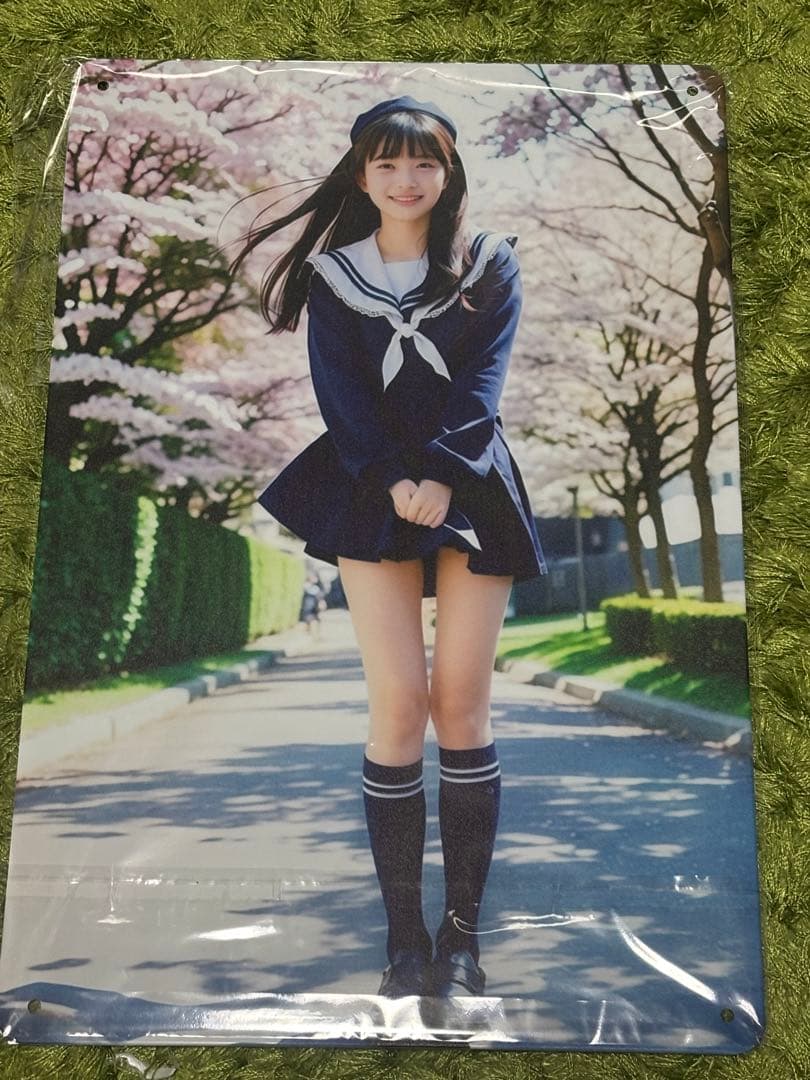 ラ*ネ様 セーラー服 A4 スチール　メタルサイン