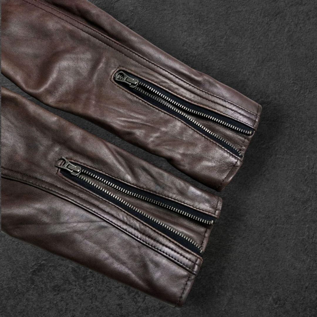 00s archive ラムレザー ファー　ジャケット ライダース 2way