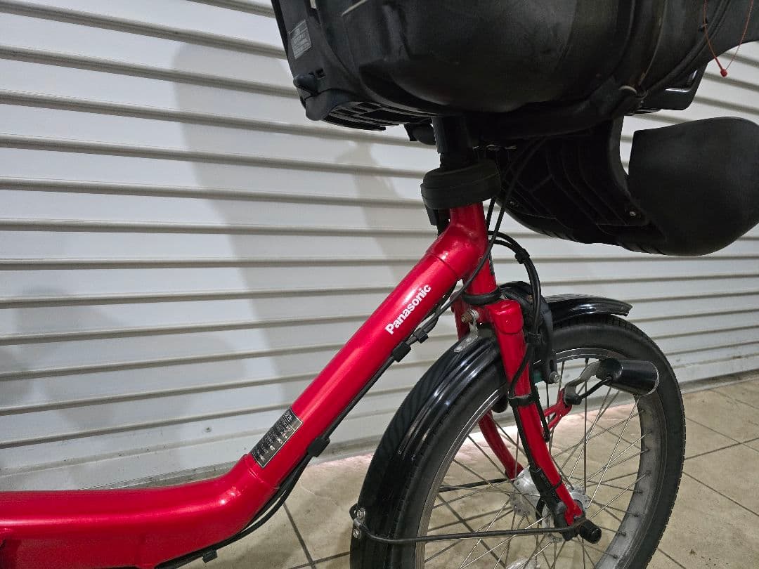 Panasonic 電動アシスト自転車 赤 チャイルドシート付き
