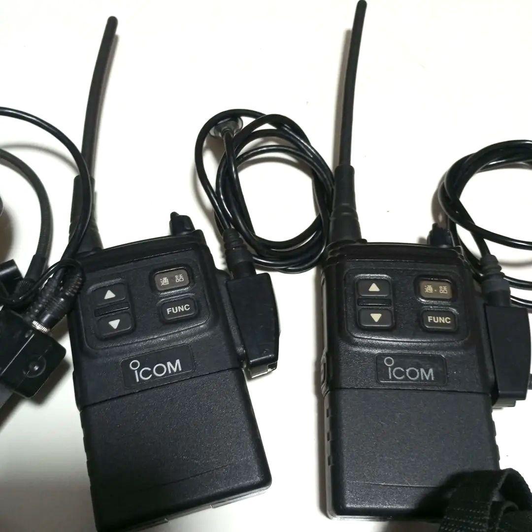 ICOM同時通話無線機IC -4855セット乾電池ケース 付ヘッドセット付お買得