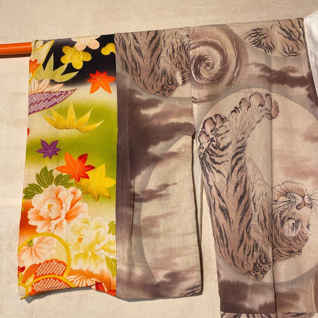 ブィンテージ江戸ちりめん手描き長襦袢