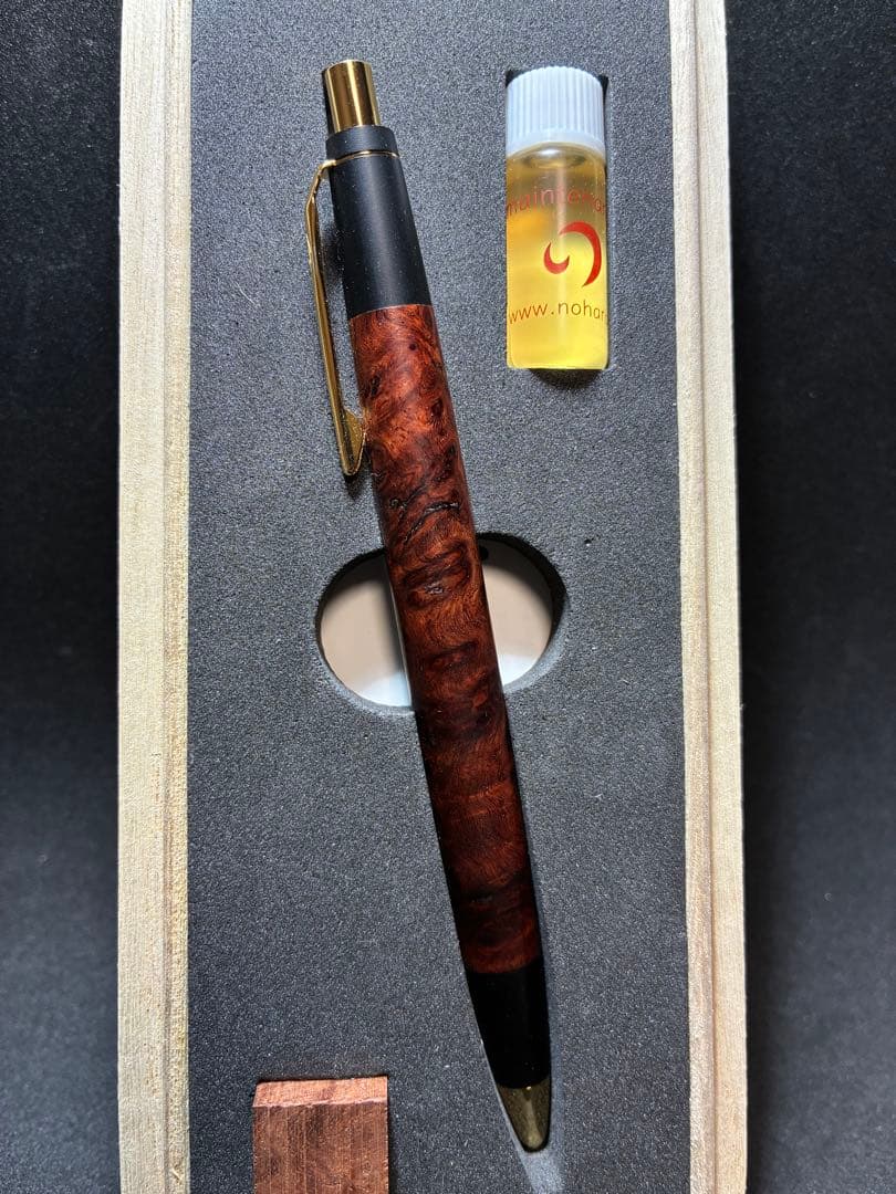 シ*ん様 特上花梨瘤　ゴールドシャーペン0.5mm 野原工芸