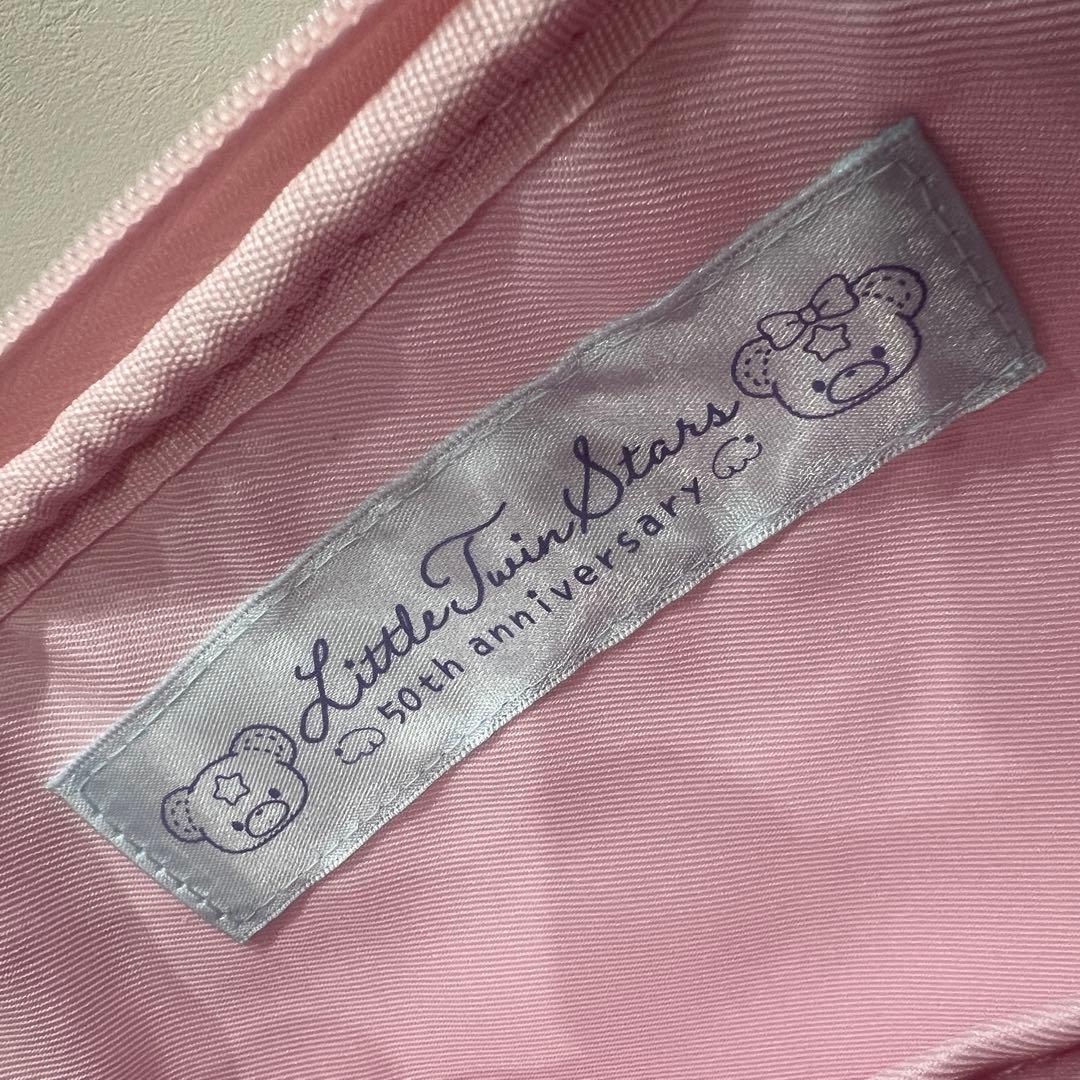 リトルツインスターズ 50周年 キルティングボストン キキララ ピンク 完売